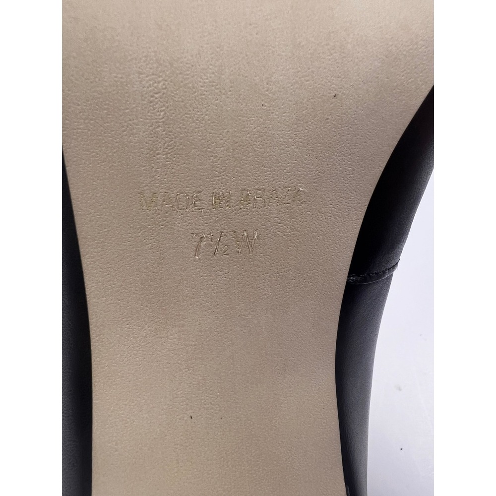 Walking Cradles Womens Black Leather Pumps 7.5 Wide Arch Support Comfort Heel - Picture 13 of 17